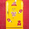 Christmas Cartoon Snowman Magnet Refrigerator Sticker Decal Xmas Ornament for Home KItchen Fridge Decorative Decal Gift
