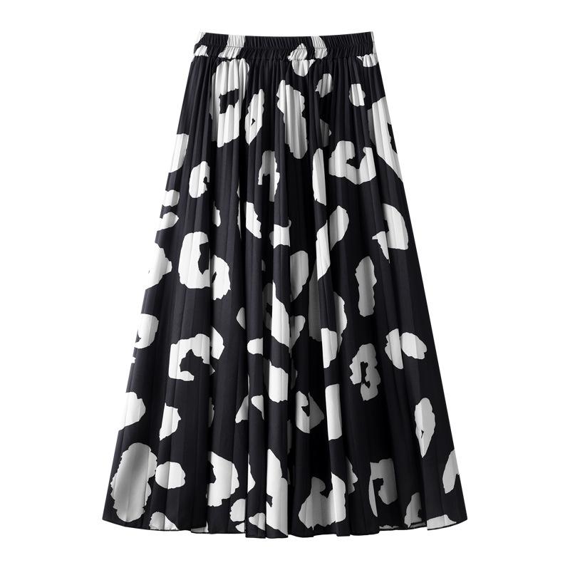 

Женская драпирующаяся миди-юбка А-силуэта плиссе, весна 2025 One Size чёрный