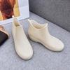 Women's Short Rain Boots Waterproof Non-Slip Boots for Students & Adults Height-Increasing Shoes All-Season Outdoor Footwear