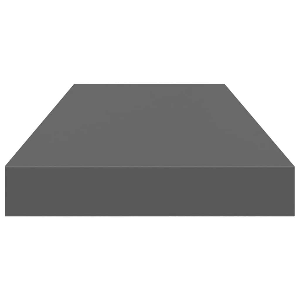 Floating Shelf High Gloss Grey 60 x 23.5 x 3.8 cm MDF