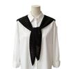 Damen Modestrick-Häkelschal - Dekorative Taillenschleife, Luftige Sommer-Schulterbedeckung, Sonnenschutz mit Rock.