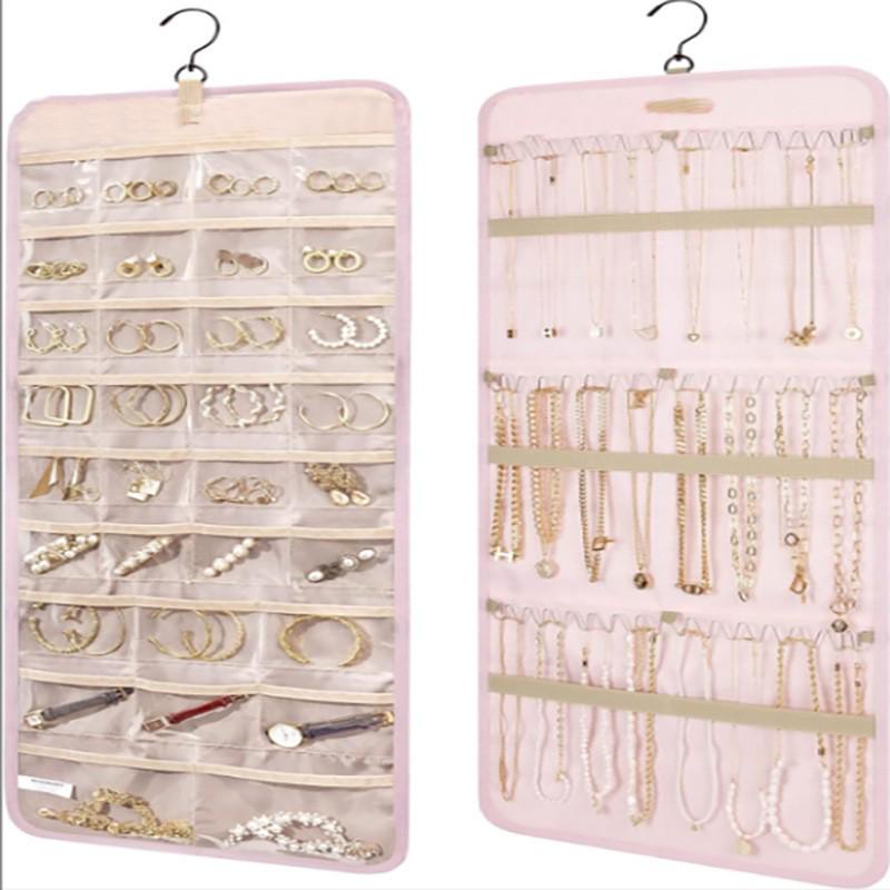 Wall-Mounted Jewelry Storage Necklace Hanging Bag