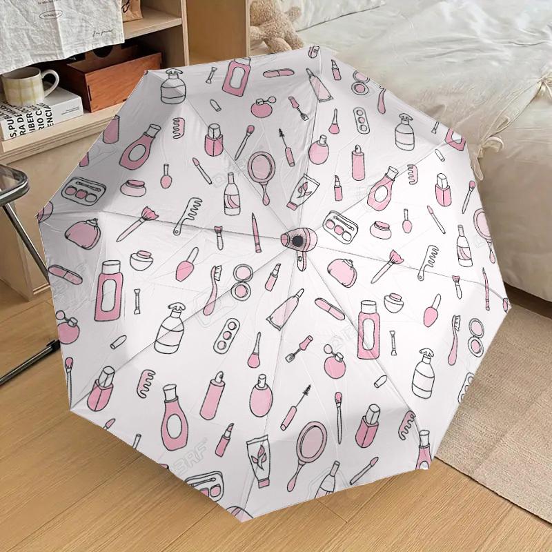 1PC beauty makeup Automatic Open/Close Umbrella with Windproof, 8-Rib Sturdy Canopy, Durable Ribs, Fashionable Design1306A