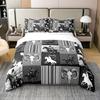 Western Cowboy Print Bedding Duvet Cover Set Full Size Bedding Set for Kids Boys Girls Comforter Cover Set Bedroom Bedclothes