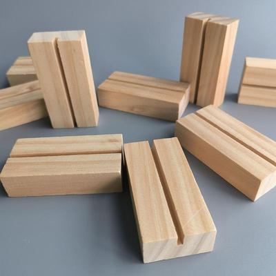 Floral Hoop Stand 10X Wood Place Card Holder Rectangular Display Base Stand Rectangular Solid Wood Display Stand For Photo
