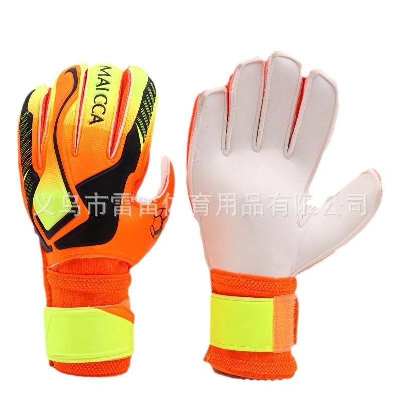 Football Goalkeeper Gloves Thickened Wear-resistant Non-slip Goalie With Finger Protection Latex Soccer