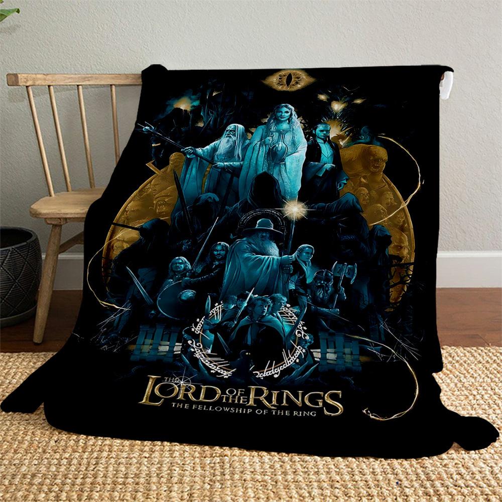 1pc Lord of the Rings Fellowship Ring - Throw Blanket, Soft, Flannel Blankets, Living Room, All Seasons Use-1021072