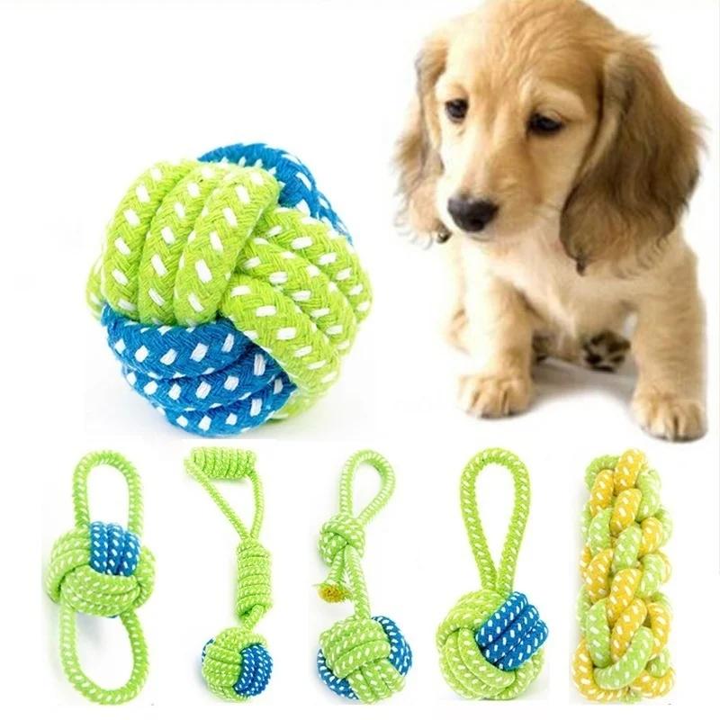 Dog Toy Dog Chews Cotton Rope Knot Ball Grinding Teeth Odontoprisis Pet Toys Large Small Dogs