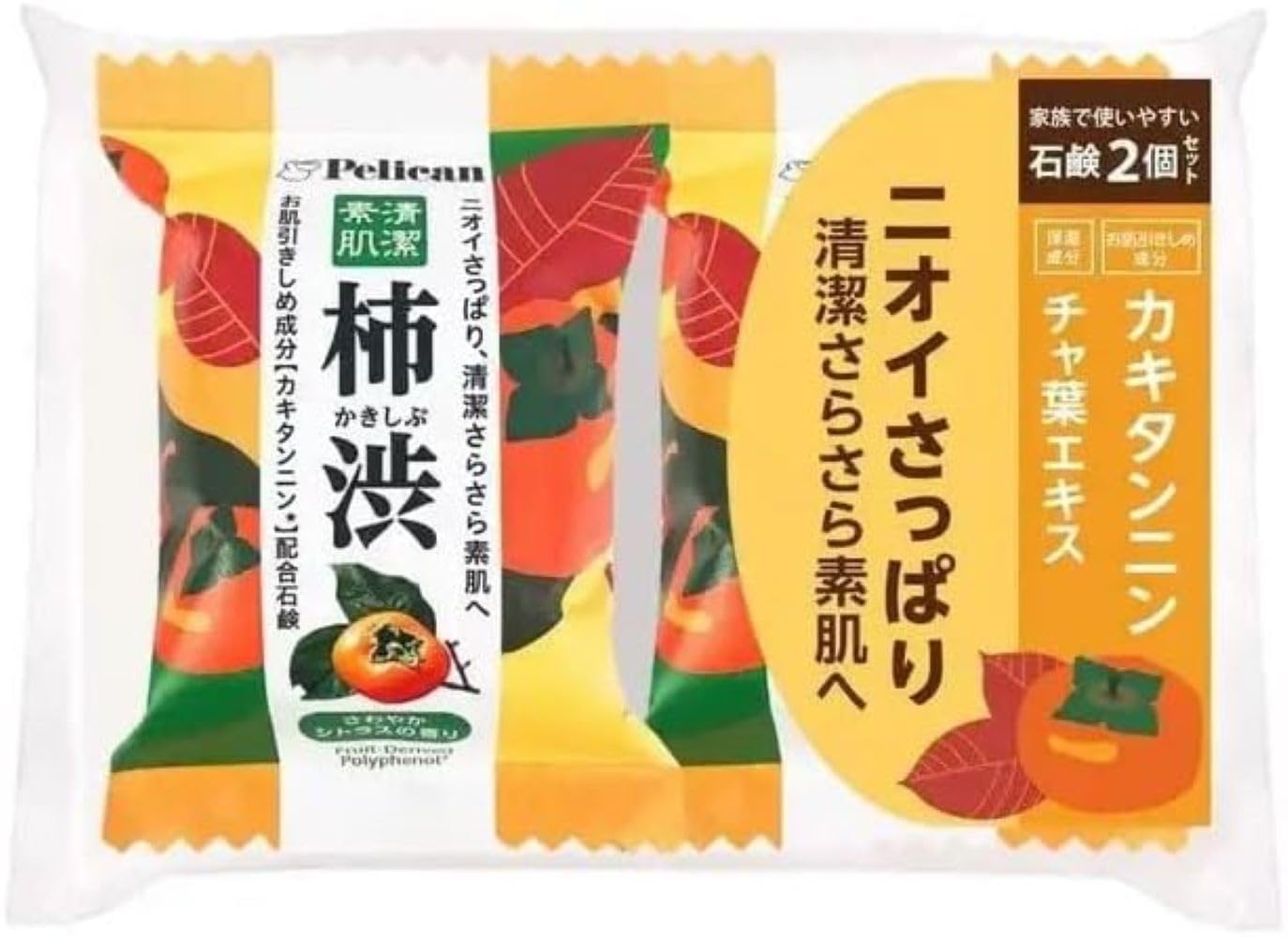 

Pelican Soap Family Persimmon Shibu Soap 80 г (х 2)