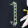 Peridot Edelstein Handgefertigt 925 Sterling Silber Schmuck Armband 7-8" KG-297