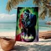 Custom Name Ultra-Soft Beach Towel with Joker Theme,Ideal for Pool - Camping, Diving - Perfect Travel Essential, Vibrant Beach Towel.