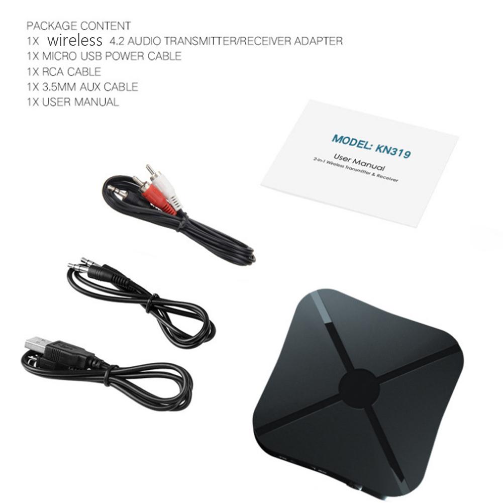 

Аудіопередавач Приймач Сумісний з Bluetooth 5.0 RCA Бездротовий Музичний Аудіоадаптер з Мікрофоном для ПК ТБ Авто Інтелектуальна Система