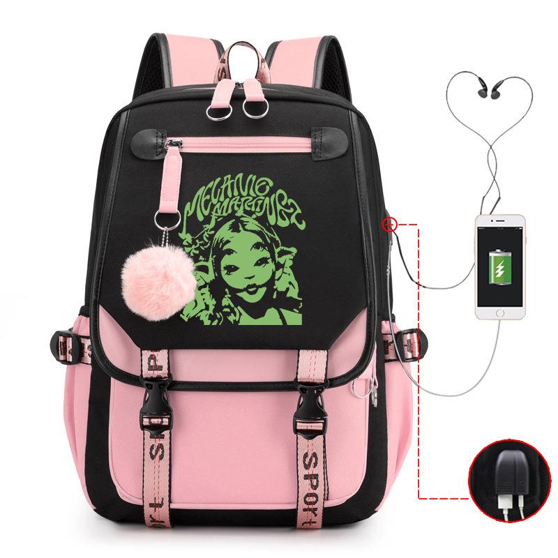 Peripheral Printed Backpack Female Fashion Student Multifunctional Casual School Bag