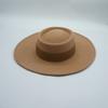 Foreign Trade Camel Wool Flat Top Top Hat Women'S Autumn And Winter Versatile British Retro French Felt Hat Panama Eaves