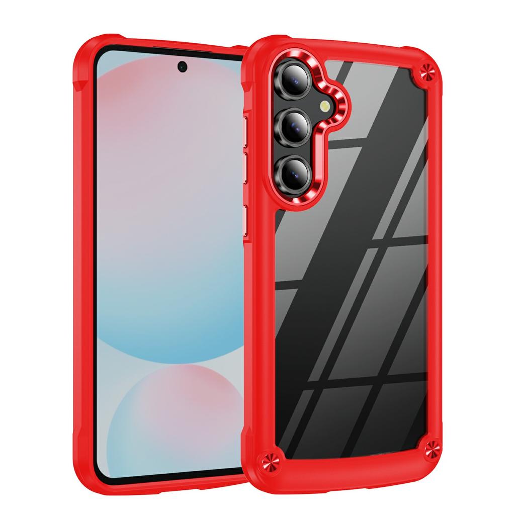 For Samsung Galaxy S25 FE Case Anti-Drop Alloy Lens Frame PC + TPU Phone Cover