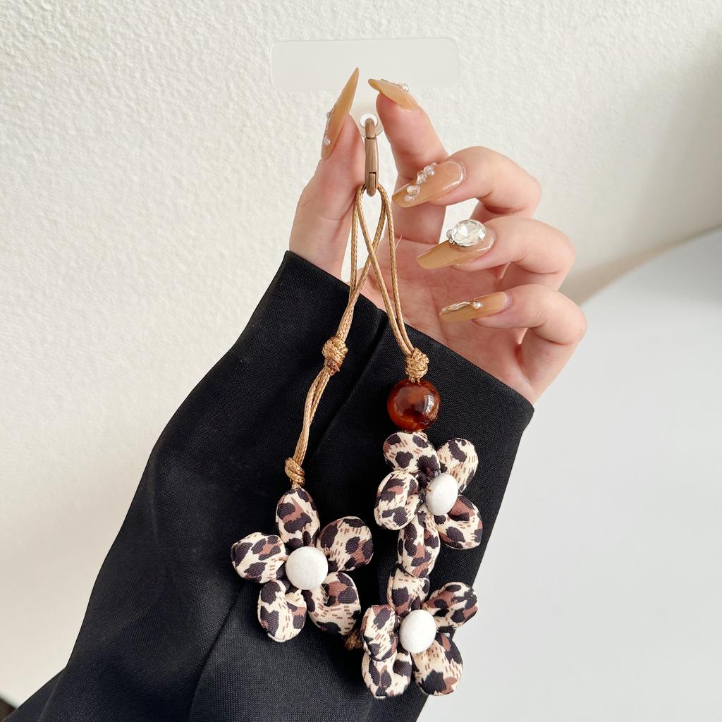 Fashionable And Creative Denim Flower Phone Lanyard, Wrist Short Rope, Water Bottle Backpack Universal Decorative Pendant