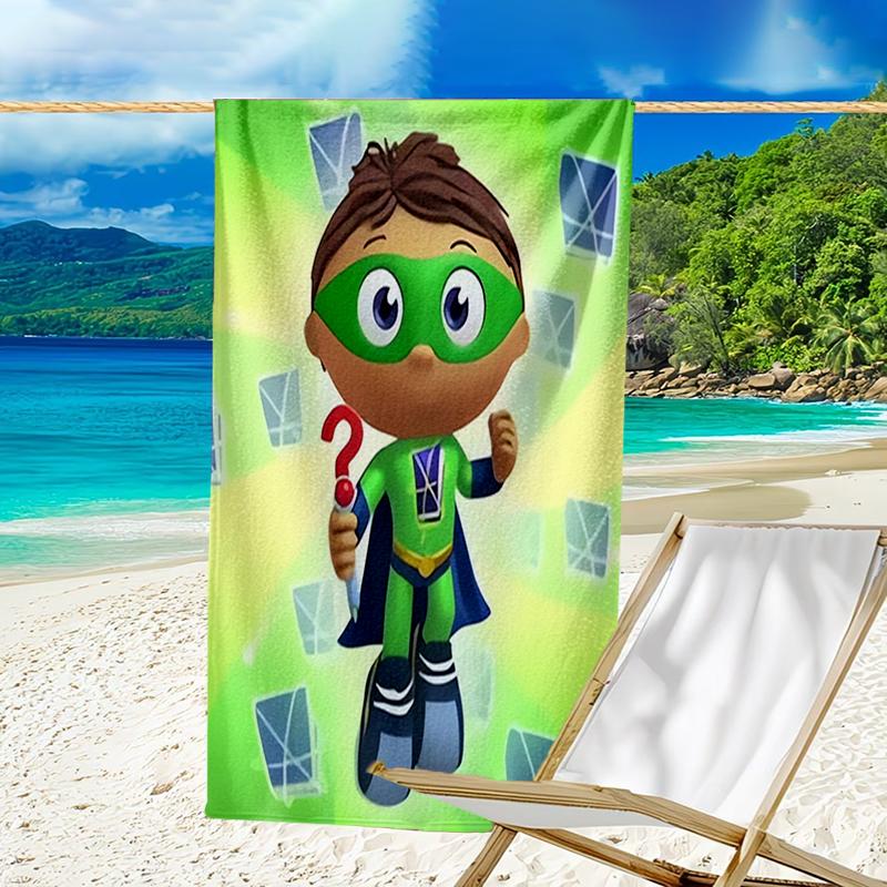 Ultra-Soft Beach Towel with Super Why Theme,Ideal for Pool - Camping, Diving - Perfect Travel Essential, Vibrant Beach Towel.
