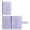 A6 Macaron PU Leather Zipper Budget Notebook with Detachable Loose-Leaf Pages