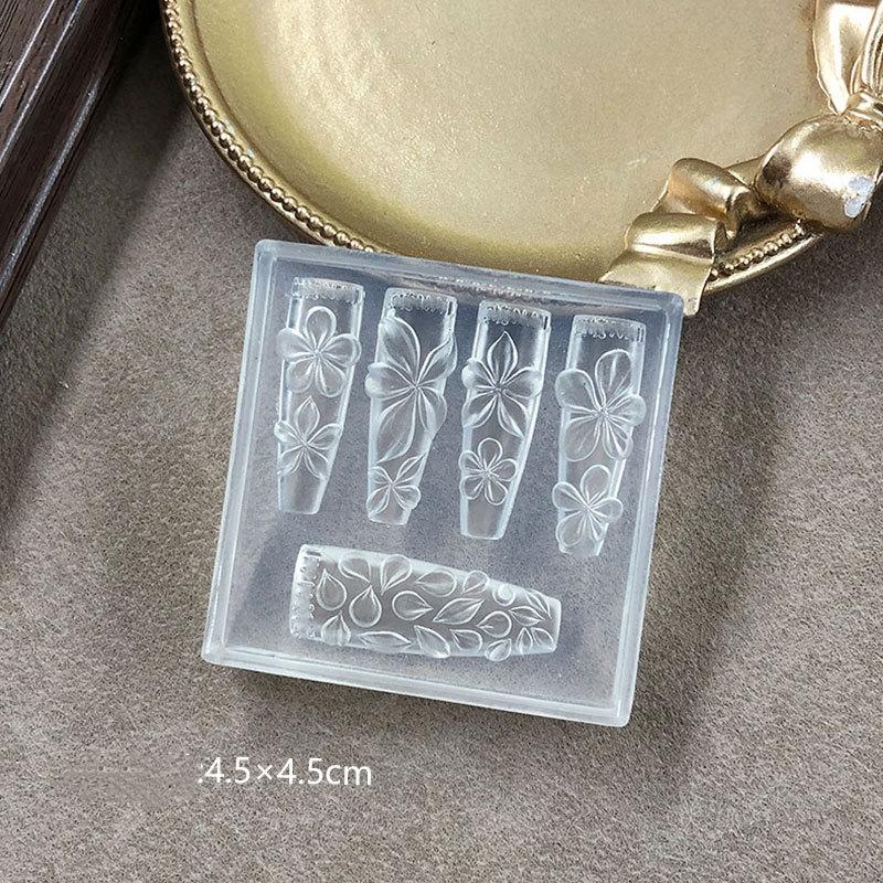 3D Silikon Blume Nagelform Wiederverwendbare Blütenblatt Schablone DIY Nagelkunst Dekorationen Maniküre Werkzeug