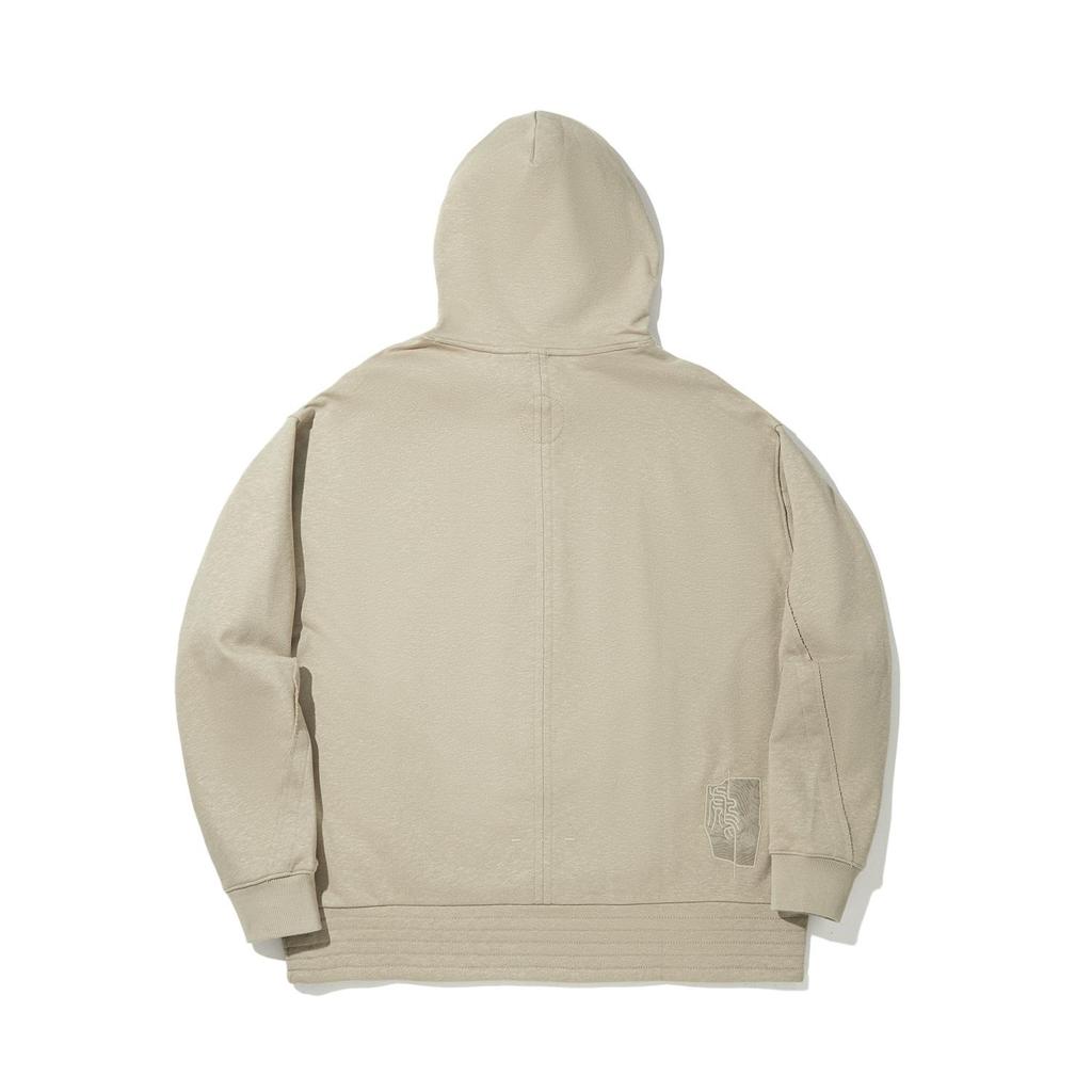 Li-Ning Unisex 2025 Spring Loose Fit Hooded Sweatshirt Beige AWDV625-4