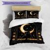 3PC Custom Name Moonlit Cat Journey Bedding Set Duvet Cover Closure Includes 1 Duvet Cover & 2 Pillowcases for Bedroom