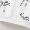 2-7 Years Kids Girl Round Neck Sweatshirt Cute Bowknot Print Long Sleeve Top Shirts