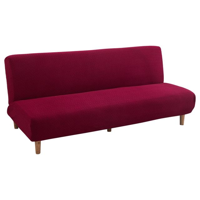 Klappbarer Sofabezug fürs Bett, elastisch, ohne Armlehnen, Futon-Sofabezug, einfarbig, All-Inclusive-Sofaschutz, Heimdekoration