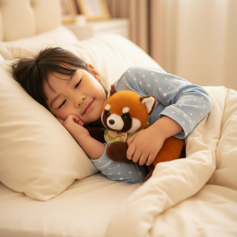 36/43cm Bauchlage Roter Panda Plüschtier Stofftier Realistisches Rotes Panda-Puppe Kinderspielzeug Weihnachts-Geburtstagsgeschenke für Jungen und Mädchen