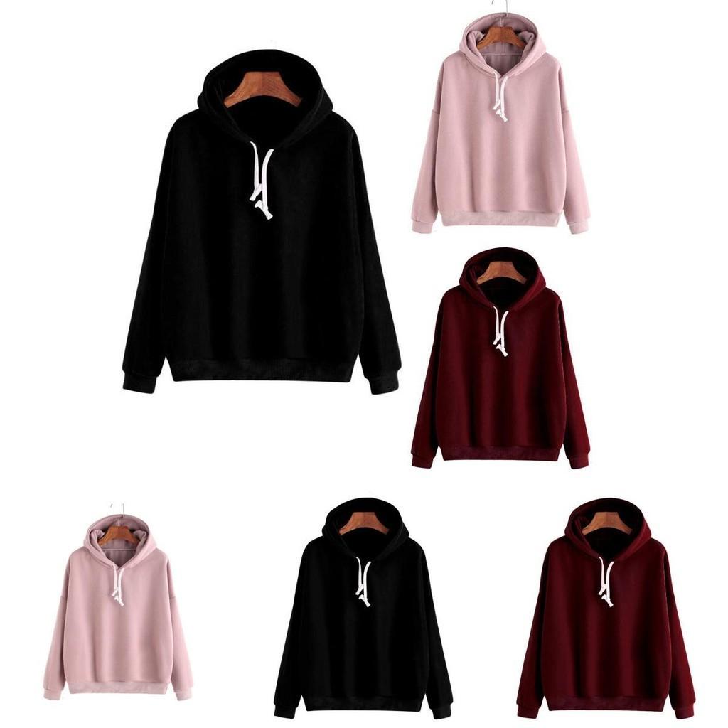 High Quality Unisex Men Women Pullover Hoodie Cozy Solid Color Plain Sweatshirt For Teens
