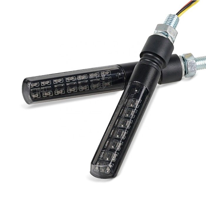 Clignotant LED moto Lumitecs KP40 teinté noir avec feu stop et feu arrière