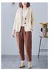 Women's 2024 Spring/Autumn Cotton-Linen Loose Casual Blazer - Plus Size, Long Sleeve, Short Jacket