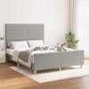 vidaXL Bed Frame Without Mattress Light Grey 140x200 Cm Fabric