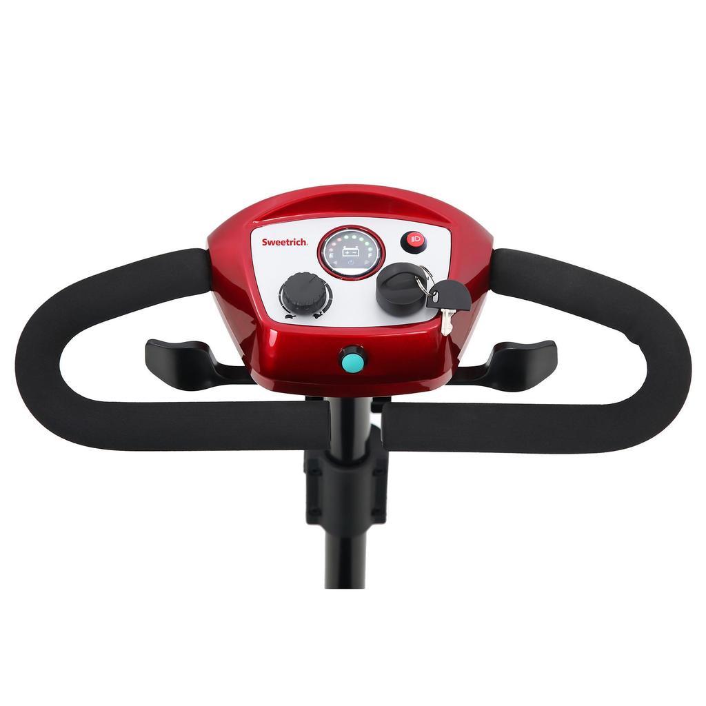 Elderly Electric Four Wheel Scooter S1 Sport Foldable Four Wheel Electric Scooter 300W 12AH Advanced Mobile Bicycle Red