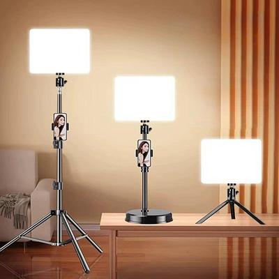 1 peça Luz de Iluminação para Gravação de Celular Luz Especial de Preenchimento para Fotografia ao Vivo Luz de Preenchimento LED Tricolor Luz de Painel Suave de 11 polegadas