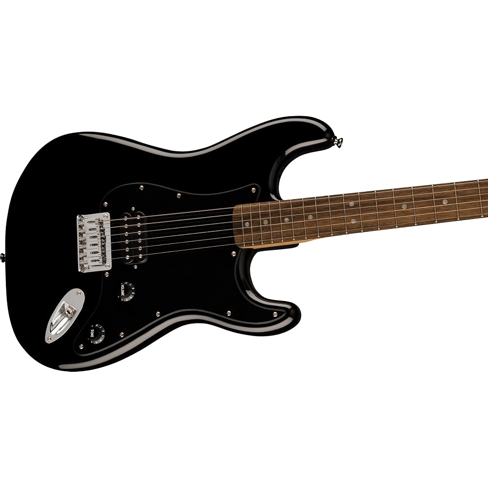 Squier by Fender Sonic Stratocaster HT Electric Guitar Laurel Fingerboard Black Pickguard with Soft Case