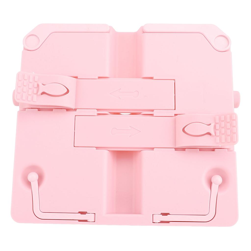 Book Stand for Kids Angle Adjustment Desktop Reading Adjustable Book Clip Stand Book Holder Pink