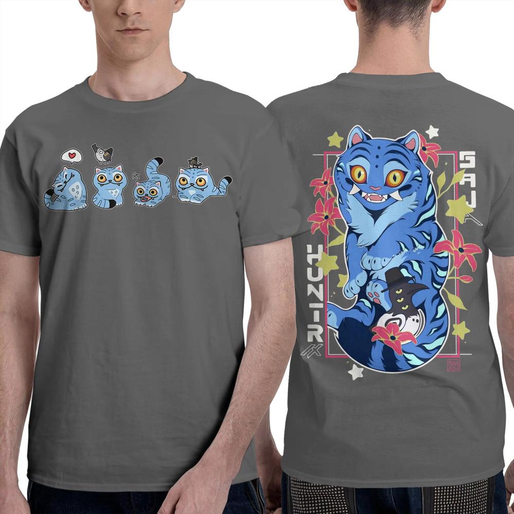 Streetwear T-Shirt KPop Demon Hunters Tiger Cotton T-Shirt Novelty Tee Shirt for Men Women Summer Y2K Custom Short Sleeve Clothe