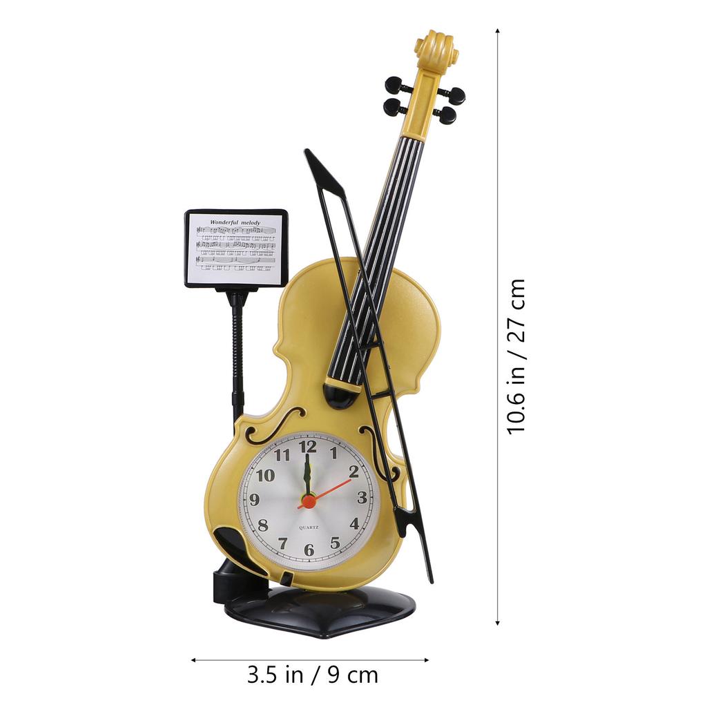 Bedside Clock Bedroom Alarm Clocks Desk Creative Violin Cute Decorative for Cool Sunrise2