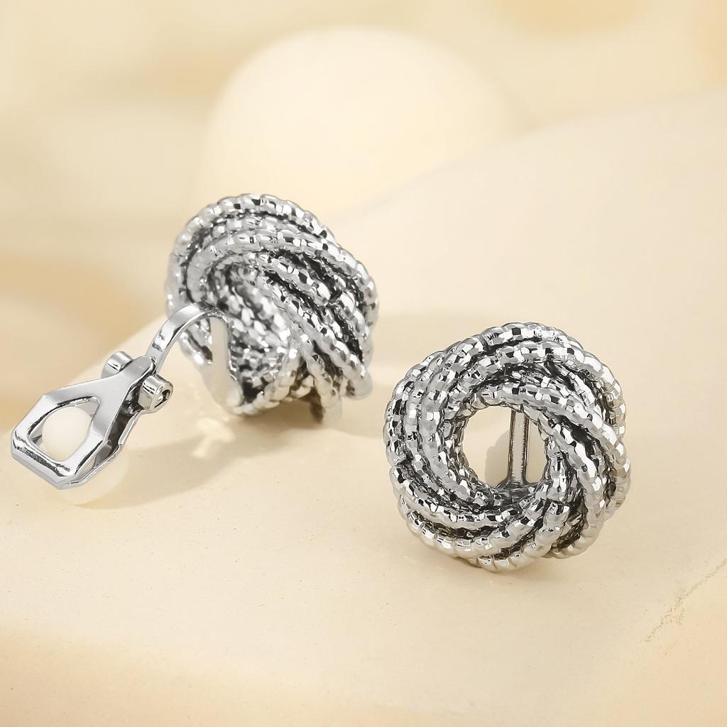 Promotional Personalized Earrings, Fashionable And Simple Winding And Knotting, No Ear Piercings, Alloy Ear Clips