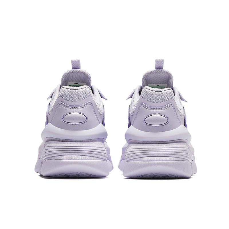 Anta Nut Thick Sole Height Increasing Low Top Casual Shoes Women Sneakers Light-Purple 922418885-3