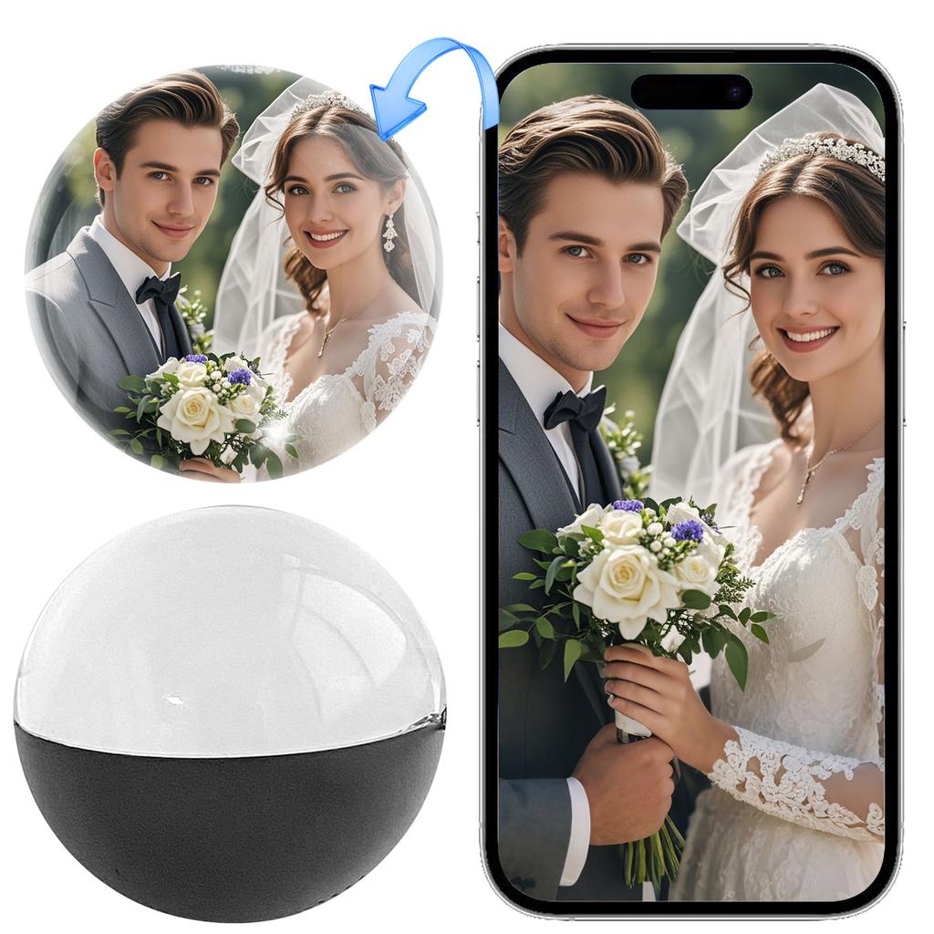2,7 Zoll Kreative Display Kugel Lampe WIFI Elektronisches Display Speicher Kristallkugel Wiederaufladbar DIY Geschenk für Jahrestag Geburtstag