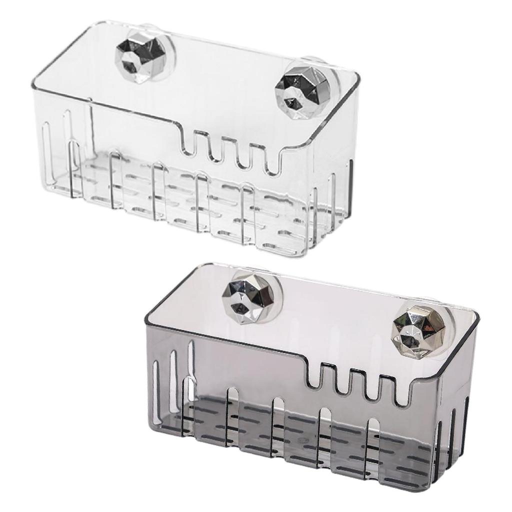 Suction Cup Kitchen Sink Rack Sink Caddy No Punching Multifunctional Easy Install Portable Storage Basket for Apartment Hotel