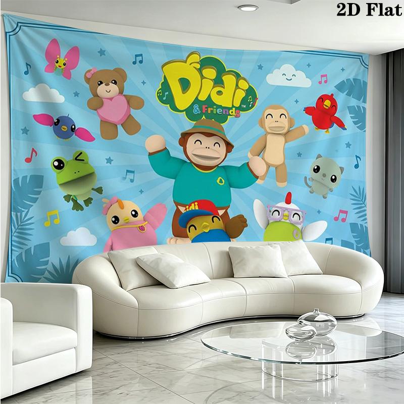 Didi and Friends Wall Tapestry Aesthetic Wall Hanging Printed Fabric Blanket Decorative Tapestries for Bedroom Living Room Home Decor