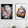 Show Teeth Lips Graffiti Art  Painting Street Kiss Posters and Prints Wall Art Picture for Living Room Bedroom