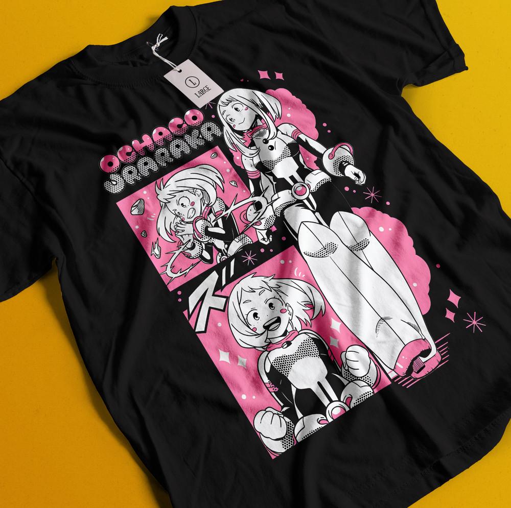 

Ochaco Uraraka T-Shirt My Hero Academia Tshirt Endeavor Midoriya Shirt MHA Dabi 4XL