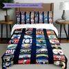 3-teiliges Bettbezug-Set (1 * Bettbezug + 2 * Kissenbezug, ohne Kern), NFL Print Bettwäsche-Set, Schlafzimmer-Dekoration, Ganzjahres, Geburtstagsgeschenk