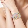 Open Cuff Shiny Hand Jewelry Fashionable Metal Cuff Bangles Angel Wings Cuff Bracelet  Girls