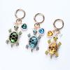 Keychain Sparkling Rhinestones Turtle Shape Bag Ornament with Faux Pearls Decor Bags Keys Decoration