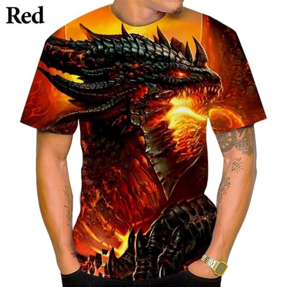 Summer Dragon 3D Printing Tshirts for Men Fashion Personality Cool Men's T-Shirts