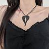 Sturdy Alloy Black Wing Necklace Featuring Tarnish Resistant Coating And Adjustable Length For Personalized Fit